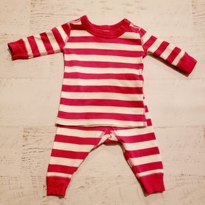 HANNA ANDERSSON | 0-3mo Striped Pajamas in Pink